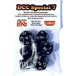 Set 7 dés spéciaux pour DCC...