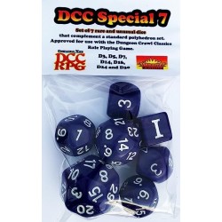 Set 7 dés spéciaux pour DCC...